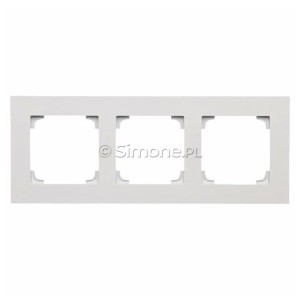 TR3/114 Ramka potrójna LINE Jasnoszary Mat Simon 55 - Widok z przodu