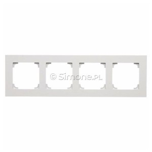 TR4/114 Ramka czterokrotna LINE Jasnoszary Mat Simon 55 - Widok z przodu