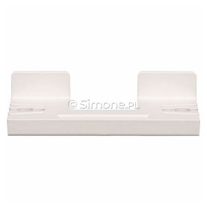 TRLP/111 Podstawka na telefon (Pasuje tylko do ramek LINE) Biały Mat Simon 55 - Widok z przodu