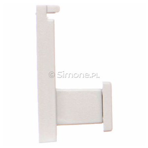 TRLW/114 Wieszak pojedynczy (Pasuje tylko do ramek LINE) Jasnoszary Mat Simon 55 - Widok z przodu