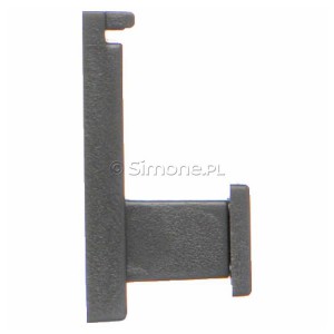 TRLW/116 Wieszak pojedynczy (Pasuje tylko do ramek LINE) Grafitowy Mat Simon 55 - Widok z przodu