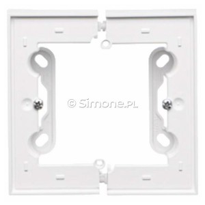 TSC/111 Puszka natynkowa pojedyncza, składana Biały Mat Simon 55 - Widok z przodu