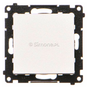 TW1.01/143 Łącznik pojedynczy 10A Aluminium Mat Simon 55 - Widok z przodu