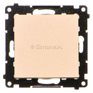 TW1.01/144 Łącznik pojedynczy 10A Szampański Mat Simon 55 - Widok z przodu