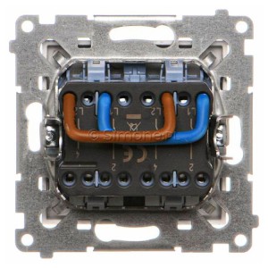 Łącznik dwubiegunowy podwójny 10A (Łącznik pod indywidualne zamówienie) Aluminium Mat Simon 55 - Widok z tyłu)