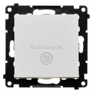 TW6L.01/X/114 Łącznik schodowy bez piktogramu z podświetleniem typu LED w kolorze białym 10A Jasnoszary Mat Simon 55 - Widok z przodu