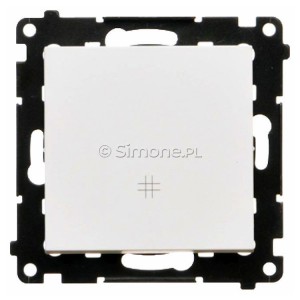 TW7.01/111 Łącznik krzyżowy 10A Biały Mat Simon 55 - Widok z przodu