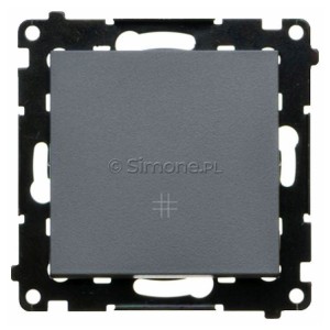 TW7.01/116 Łącznik krzyżowy 10A Grafitowy Mat Simon 55 - Widok z przodu