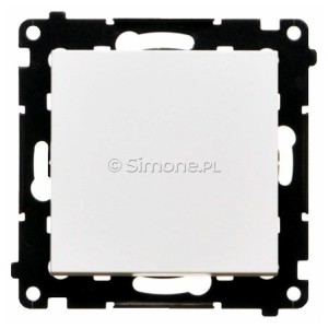 TW7.01/X/111 Łącznik krzyżowy bez piktogramu 10A Biały Mat Simon 55 - Widok z przodu