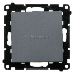 TW7.01/X/116 Łącznik krzyżowy bez piktogramu 10A Grafitowy Mat Simon 55 - Widok z przodu