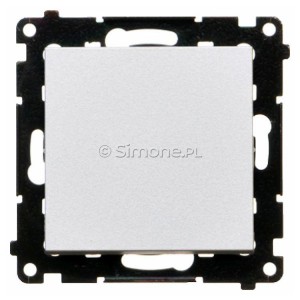 TW7.01/X/143 Łącznik krzyżowy bez piktogramu 10A Aluminium Mat Simon 55 - Widok z przodu