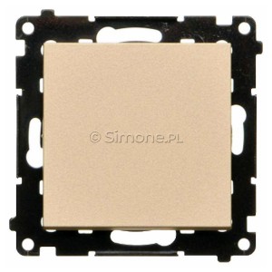 TW7.01/X/144 Łącznik krzyżowy bez piktogramu 10A Szampański Mat Simon 55 - Widok z przodu
