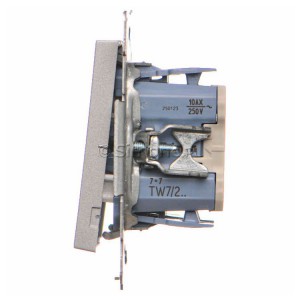 TW7/2.01/143 Łącznik krzyżowy podwójny 10A Aluminium Mat Simon 55 - Widok z boku)