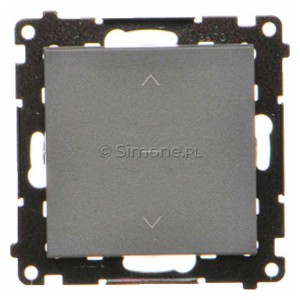 TZP1K.01/116 Przycisk żaluzjowy trójpozycyjny 1-0-2 Grafitowy Mat Simon 55 - Widok z przodu