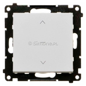 TZW1K.01/114 Łącznik żaluzjowy trójpozycyjny 1-0-2 Jasnoszary Mat Simon 55 - Widok z przodu