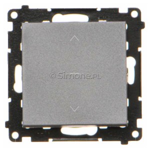 TZW1K.01/116 Łącznik żaluzjowy trójpozycyjny 1-0-2 Grafitowy Mat Simon 55 - Widok z przodu