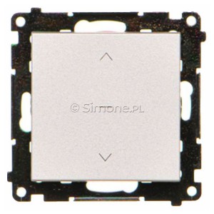 TZW1K.01/143 Łącznik żaluzjowy trójpozycyjny 1-0-2 Aluminium Mat Simon 55 - Widok z przodu