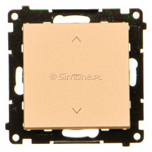 TZW1K.01/144 Łącznik żaluzjowy trójpozycyjny 1-0-2 Szampański Mat Simon 55 - Widok z przodu